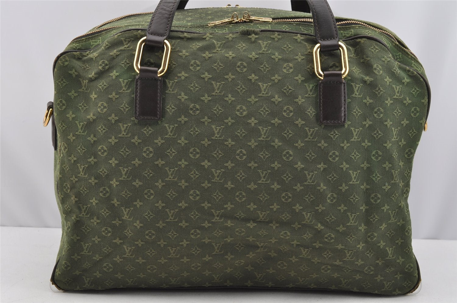 Auth Louis Vuitton Monogram Mini Claudine 2Way Boston Bag Green M42332 LV 2000I