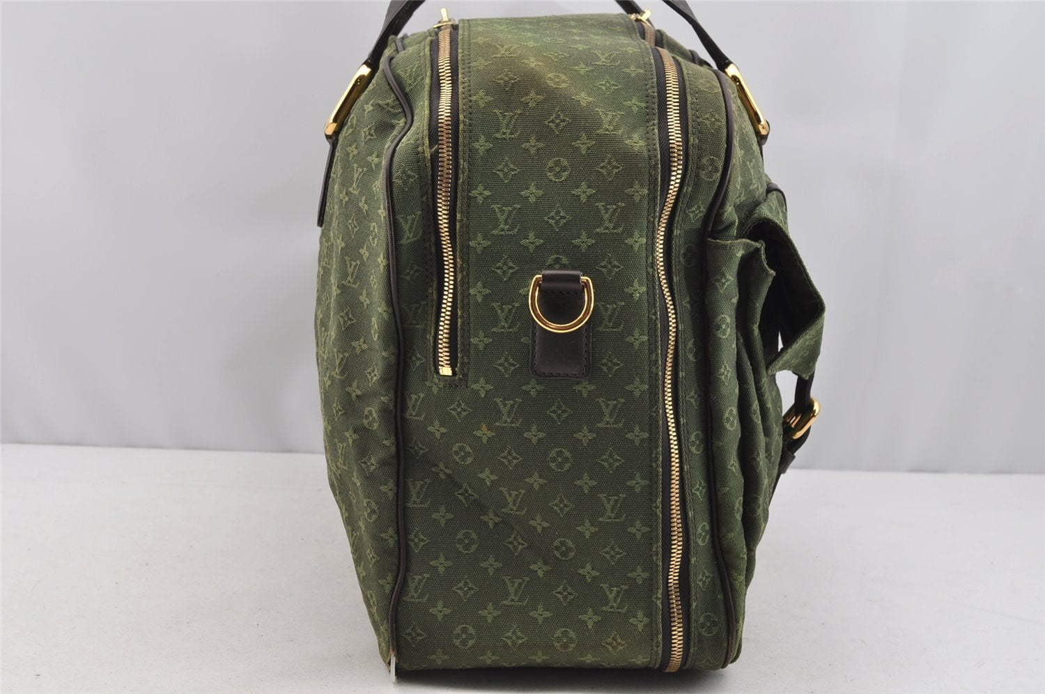 Auth Louis Vuitton Monogram Mini Claudine 2Way Boston Bag Green M42332 LV 2000I