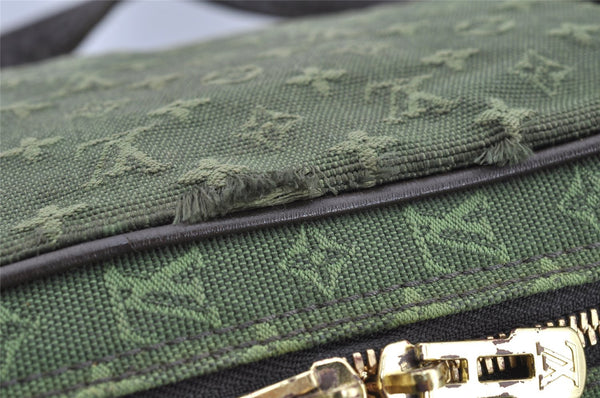 Auth Louis Vuitton Monogram Mini Claudine 2Way Boston Bag Green M42332 LV 2000I
