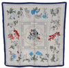 Authentic HERMES Carre 90 Scarf "Queu eux Fleur" Silk Navy Box 2001F