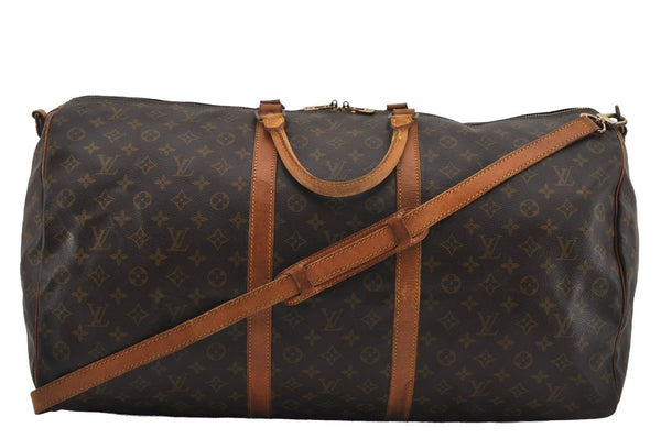 Authentic Louis Vuitton Monogram Keepall Bandouliere 60 M41412 Boston Bag 2001I