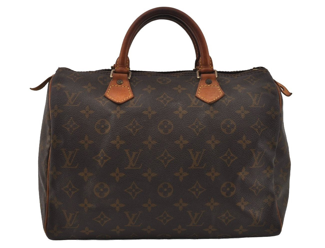 Authentic Louis Vuitton Monogram Speedy 30 Hand Boston Bag M41526 LV Junk 2007I