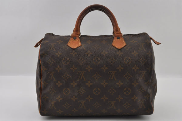 Authentic Louis Vuitton Monogram Speedy 30 Hand Boston Bag M41526 LV Junk 2007I