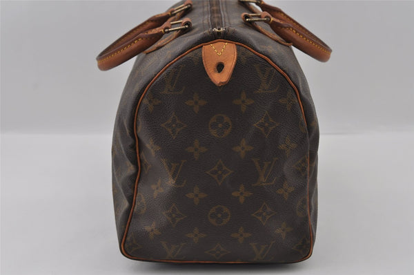 Authentic Louis Vuitton Monogram Speedy 30 Hand Boston Bag M41526 LV Junk 2007I