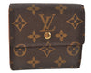 Authentic Louis Vuitton Monogram M61652 Porte Monnaie Billet Carte Credit 2008G