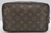 Auth Louis Vuitton Monogram Trousse Toilette 23 Clutch Hand Bag M47524 LV 2008I