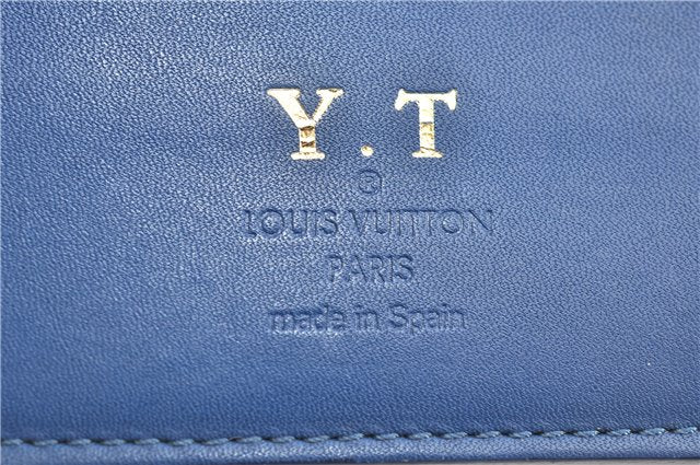 Auth Louis Vuitton Damier Infini Portefeuille Brazza Wallet Blue N63205 LV 2009G