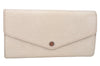 Authentic Louis Vuitton Epi Portefeuille Sarah Long Wallet White M6057J LV 2010G