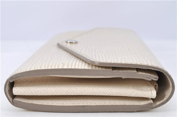 Authentic Louis Vuitton Epi Portefeuille Sarah Long Wallet White M6057J LV 2010G