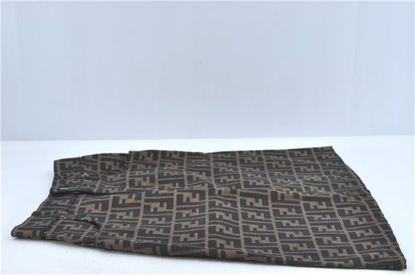 Authentic FENDI Zucca Skirt Canvas Brown Black 2011C