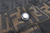 Authentic FENDI Zucca Skirt Canvas Brown Black 2011C