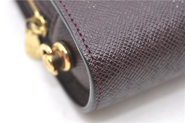 Authentic Louis Vuitton Taiga Baikal Clutch Bag Purple M30186 LV Junk 2011D