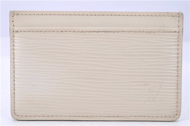 Authentic Louis Vuitton Epi Porte Cartes Simple Card Case White M6030J LV 2011G