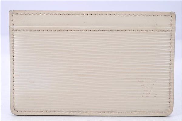 Authentic Louis Vuitton Epi Porte Cartes Simple Card Case White M6030J LV 2011G