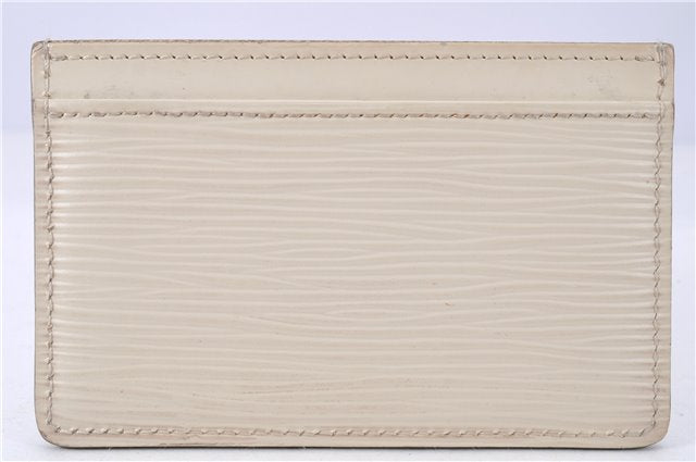 Authentic Louis Vuitton Epi Porte Cartes Simple Card Case White M6030J LV 2011G