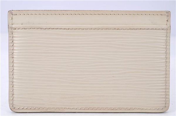 Authentic Louis Vuitton Epi Porte Cartes Simple Card Case White M6030J LV 2011G