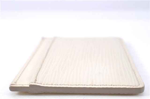 Authentic Louis Vuitton Epi Porte Cartes Simple Card Case White M6030J LV 2011G