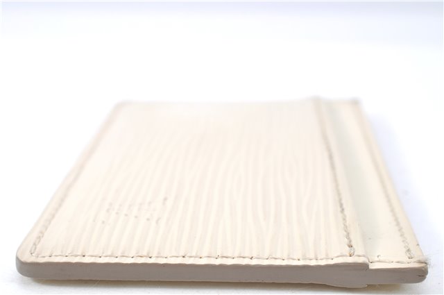 Authentic Louis Vuitton Epi Porte Cartes Simple Card Case White M6030J LV 2011G