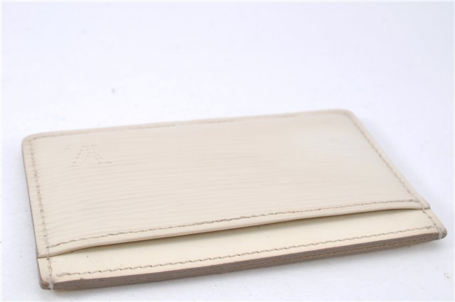 Authentic Louis Vuitton Epi Porte Cartes Simple Card Case White M6030J LV 2011G