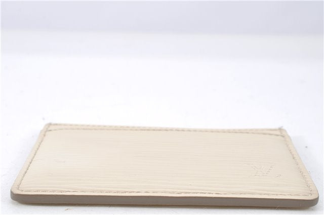 Authentic Louis Vuitton Epi Porte Cartes Simple Card Case White M6030J LV 2011G