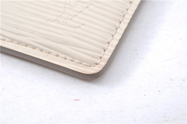 Authentic Louis Vuitton Epi Porte Cartes Simple Card Case White M6030J LV 2011G