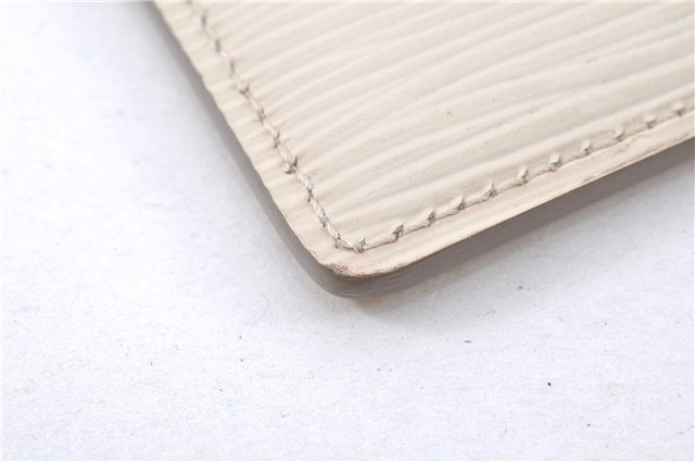 Authentic Louis Vuitton Epi Porte Cartes Simple Card Case White M6030J LV 2011G