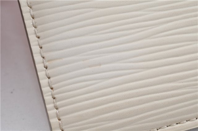 Authentic Louis Vuitton Epi Porte Cartes Simple Card Case White M6030J LV 2011G