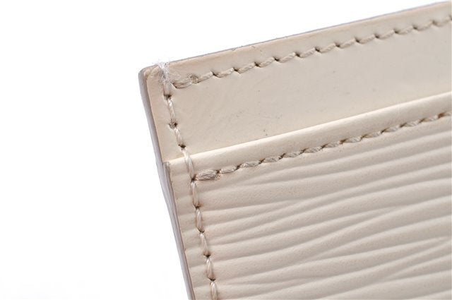 Authentic Louis Vuitton Epi Porte Cartes Simple Card Case White M6030J LV 2011G