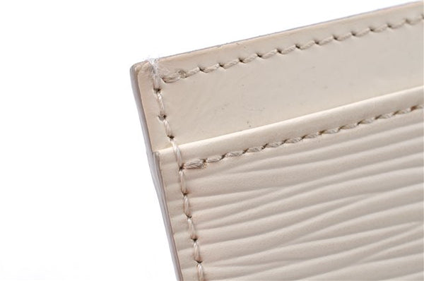 Authentic Louis Vuitton Epi Porte Cartes Simple Card Case White M6030J LV 2011G