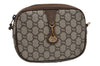 Authentic GUCCI GG Plus Shoulder Cross Body Bag PVC Leather Brown Junk 2011I