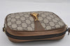 Authentic GUCCI GG Plus Shoulder Cross Body Bag PVC Leather Brown Junk 2011I