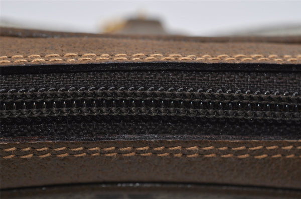 Authentic GUCCI GG Plus Shoulder Cross Body Bag PVC Leather Brown Junk 2011I