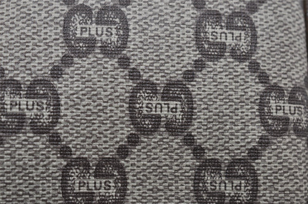 Authentic GUCCI GG Plus Shoulder Cross Body Bag PVC Leather Brown Junk 2011I