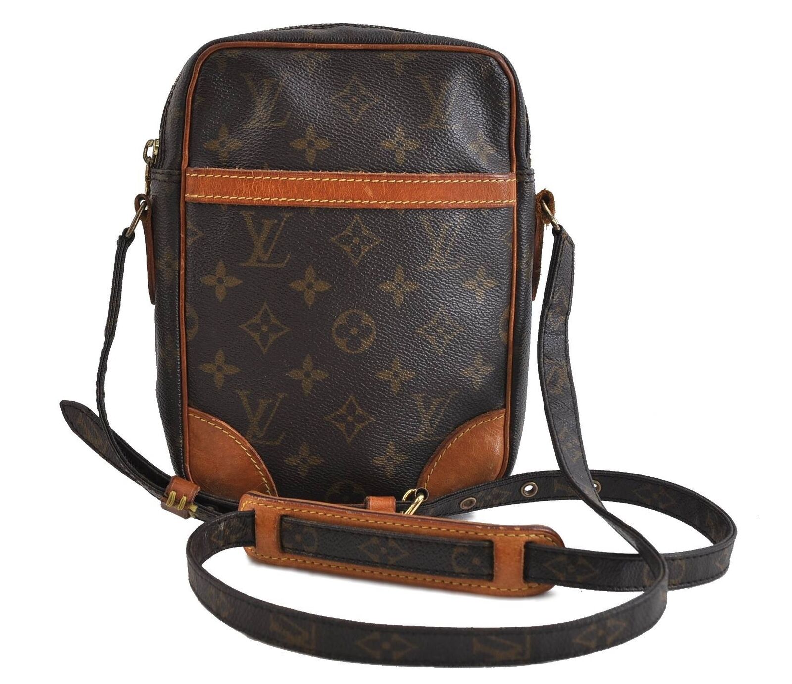 Authentic LOUIS VUITTON Monogram Danube Shoulder Cross Body Bag M45266 LV 2012C