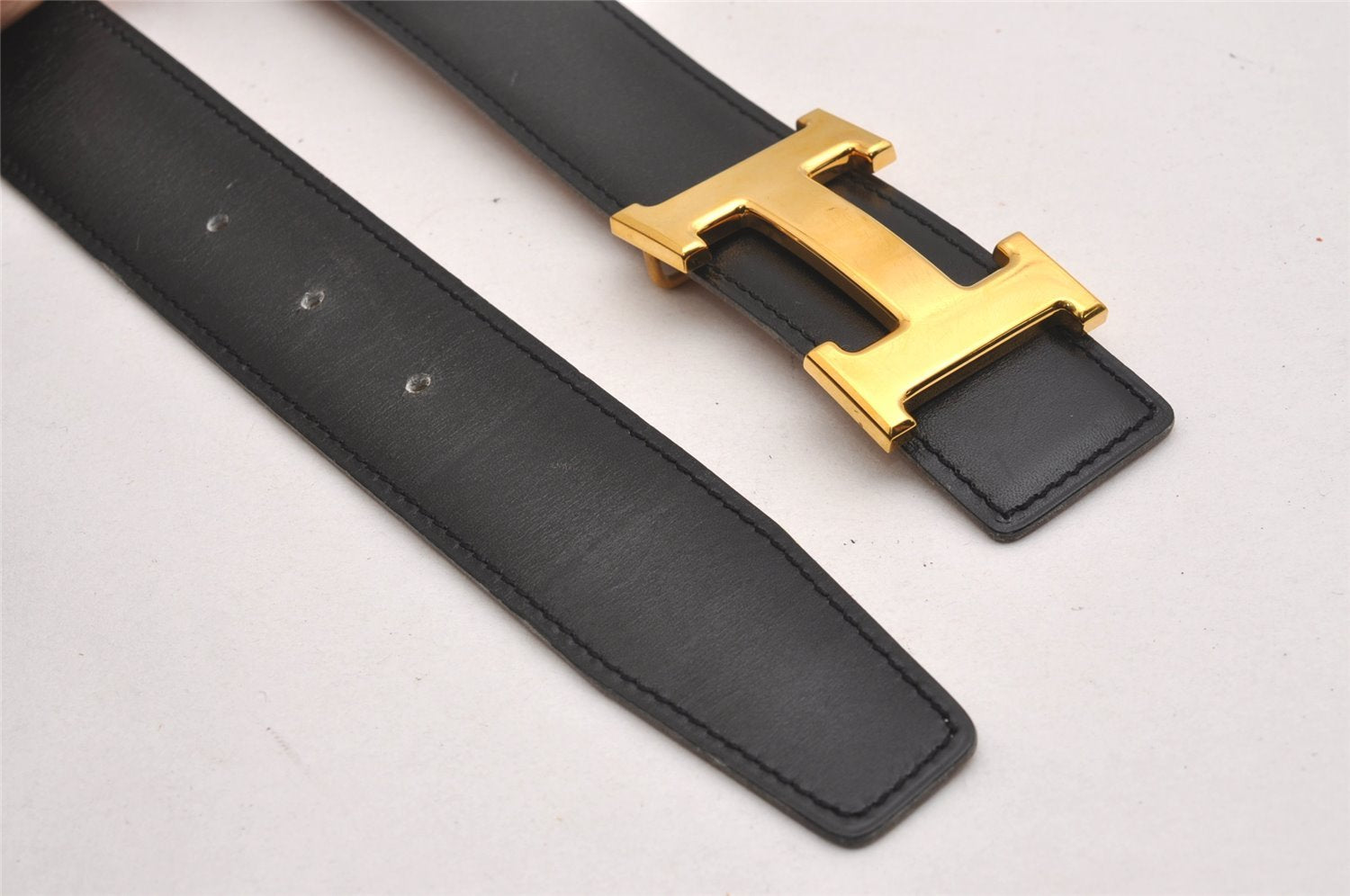 Authentic HERMES Constance Leather Belt Size 65cm 25.6