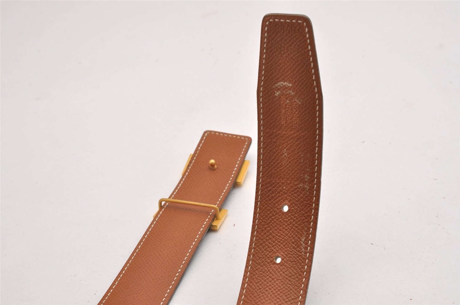 Authentic HERMES Constance Leather Belt Size 65cm 25.6