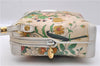 Authentic GUCCI Flora Shoulder Cross Body Bag Purse Canvas Leather White 2013D