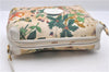 Authentic GUCCI Flora Shoulder Cross Body Bag Purse Canvas Leather White 2013D