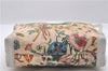 Authentic GUCCI Flora Shoulder Cross Body Bag Purse Canvas Leather White 2013D