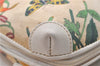 Authentic GUCCI Flora Shoulder Cross Body Bag Purse Canvas Leather White 2013D