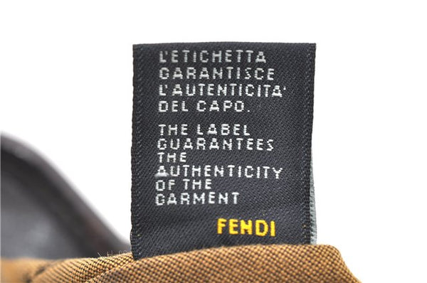 Authentic FENDI Zucca Shoulder Hand Bag Canvas Leather Brown 2014D