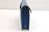 Authentic Louis Vuitton Epi Montaigne 23 Clutch Hand Bag Blue M52665 LV 2014G