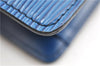 Authentic Louis Vuitton Epi Montaigne 23 Clutch Hand Bag Blue M52665 LV 2014G