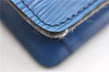 Authentic Louis Vuitton Epi Montaigne 23 Clutch Hand Bag Blue M52665 LV 2014G
