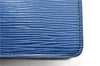 Authentic Louis Vuitton Epi Montaigne 23 Clutch Hand Bag Blue M52665 LV 2014G