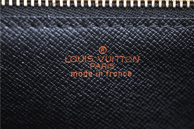 Authentic Louis Vuitton Epi Montaigne 23 Clutch Hand Bag Blue M52665 LV 2014G