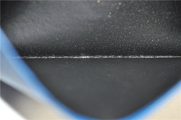 Authentic Louis Vuitton Epi Montaigne 23 Clutch Hand Bag Blue M52665 LV 2014G