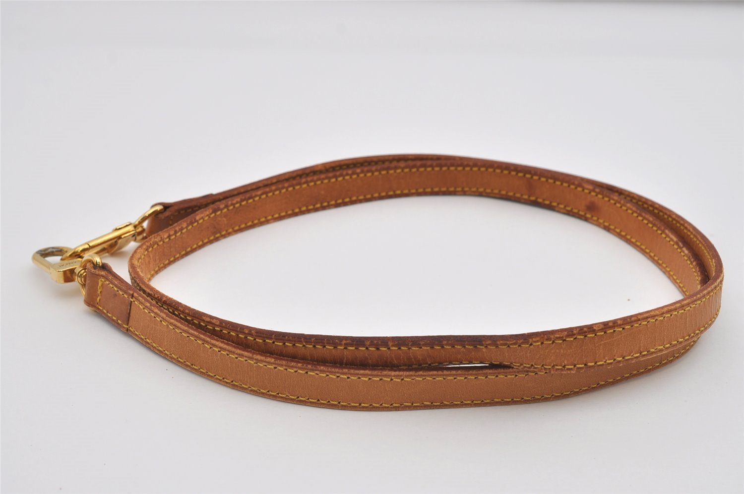 Authentic Louis Vuitton Leather Shoulder Strap Beige 50.8