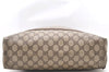 Authentic GUCCI Web Sherry Line Shoulder Tote Bag GG PVC Leather Brown 2015D