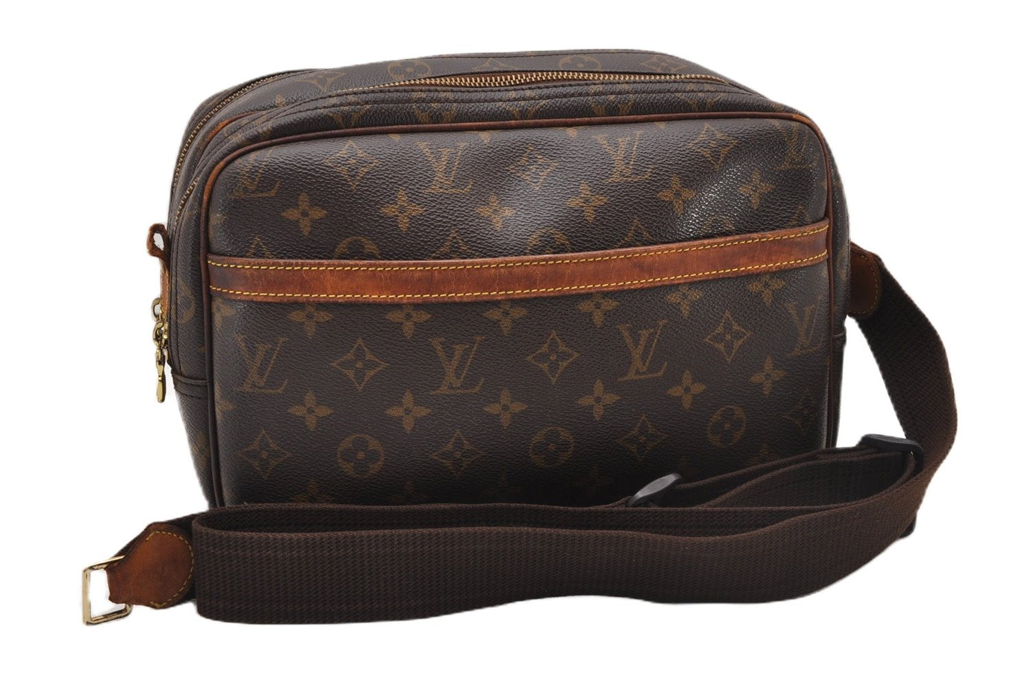 Authentic Louis Vuitton Monogram Reporter PM Shoulder Bag M45254 LV Junk 2015G